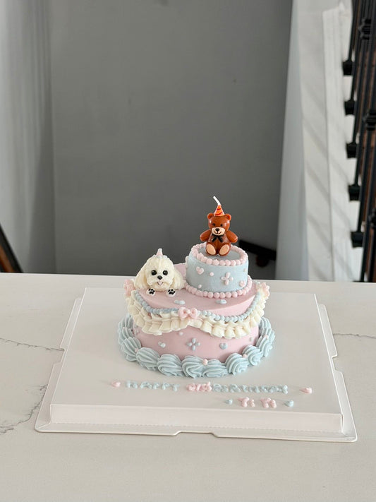 Vintage Double-Layer Mini Cake